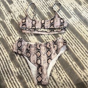 Snake Print Bikini Set
